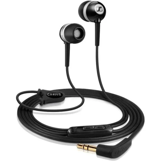 Auriculares Sennheiser CX 400 II Precision con cable, reducción de ruido y control remoto, negros