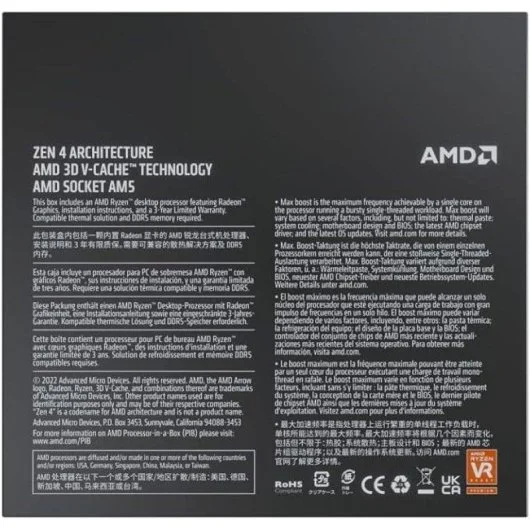 Procesador AMD Ryzen 7 7800X3D 4.2 GHz/5 GHz - Imagen 2