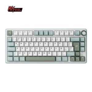 Teclado Gaming Royal Kludge RKR75 ISO-ES Hot-Swappable Switch Silver Speed Skycyan